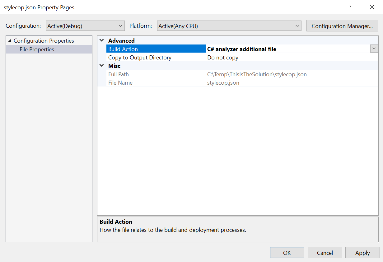 Jan David Narkiewicz (Developer) StyleCop Setting to use it for a