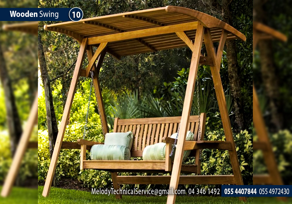 Melody Wooden Swing in Dubai Modern Outdoor Swing in Dubai Swing