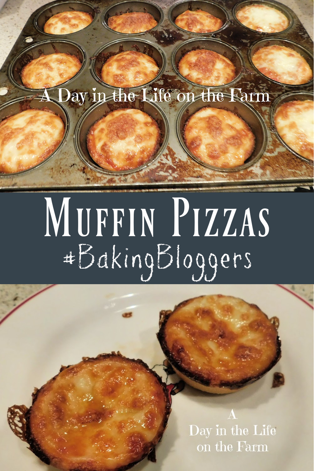A Day in the Life on the Farm Muffin Pizzas BakingBloggers