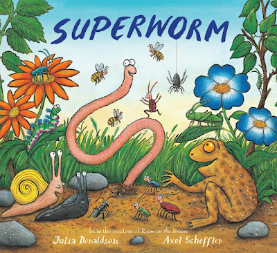 Superworm, part of Julia Donaldon book review list with crafts, activities and other resources