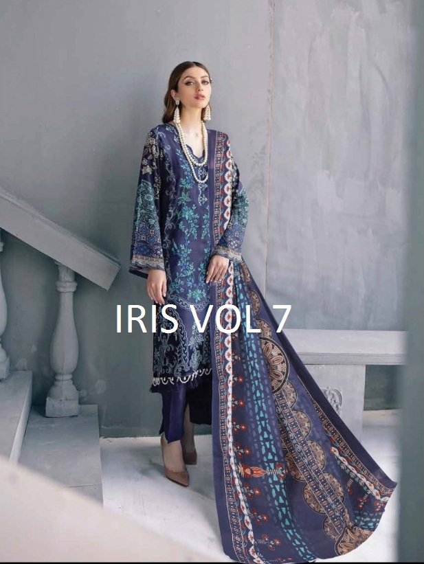 Iris Vol 7 Karachi Cotton Pakistani Dress Material 