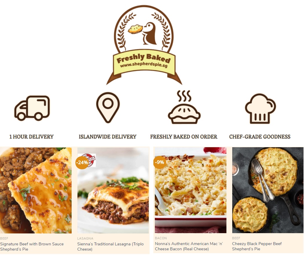 Freshly Baked Shepherd's Pie Delivery Shepherd's Pie Singapore