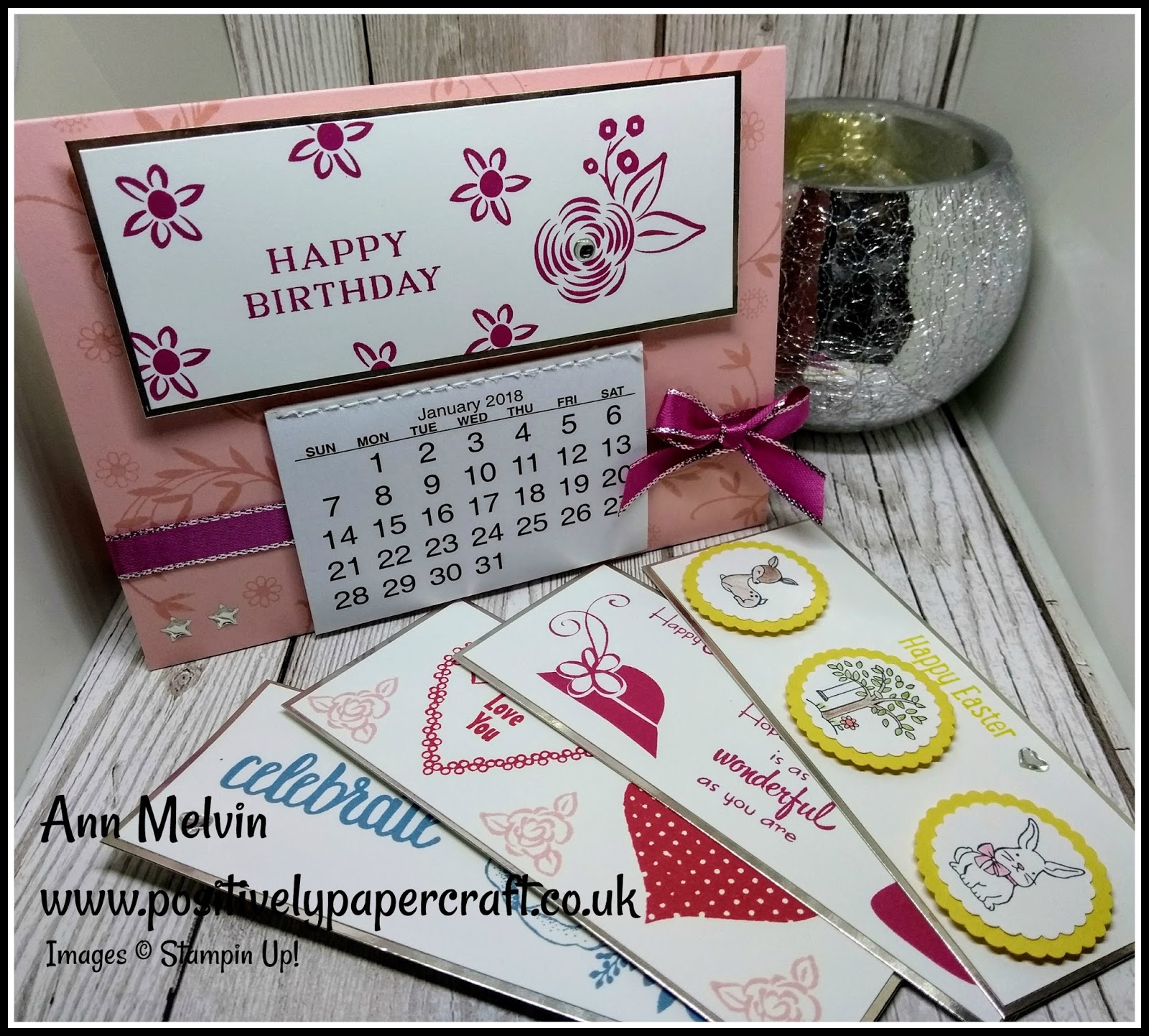 Positively papercraft Interchangeable Desk Calendar Using NEW 2018 SU Products!!