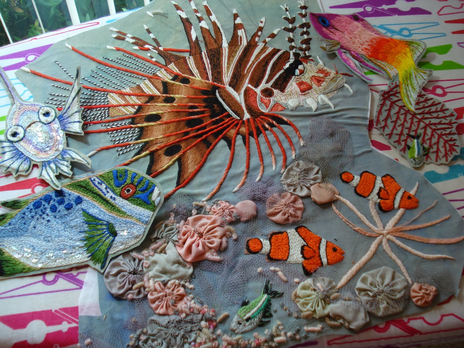 The nifty stitcher embroidered fish  my oldest ufo The nifty stitcher embroidered fish  my oldest ufo