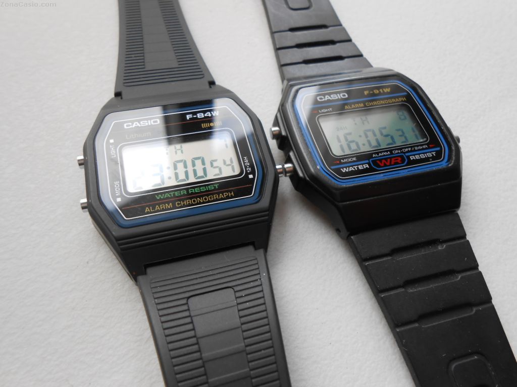 Zona Casio: Comparativa: Casio F-91W VS Casio F-84W