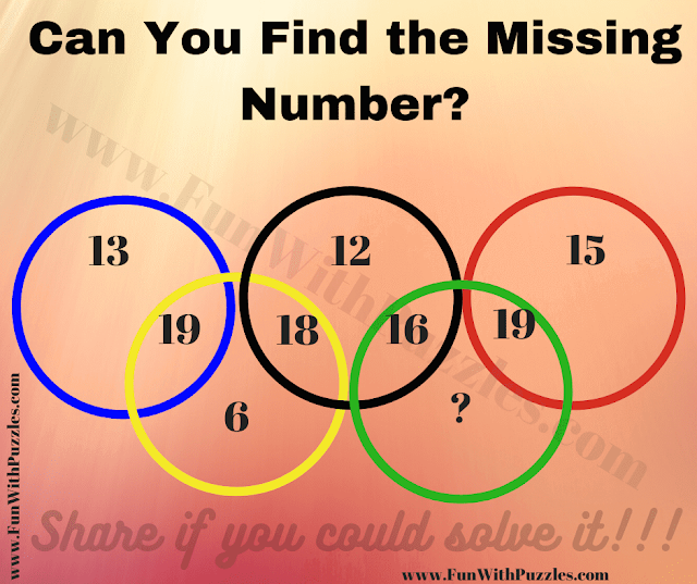 Maths Brain Teaser with Answer | Olympic Rings Missing Number