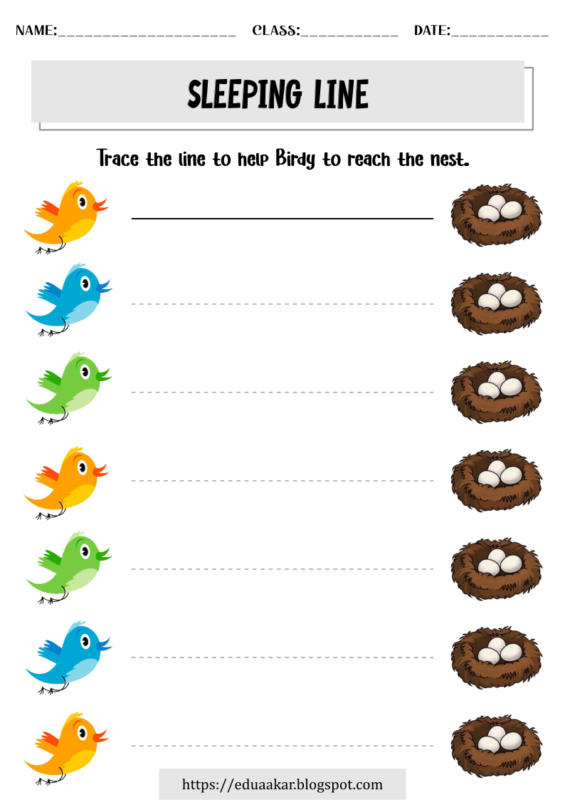 Free Standing And Sleeping Line Worksheets free-standing-and-sleeping-line-worksheets