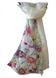 Handmade Merino and Silk Scarf by Mimi Pinto