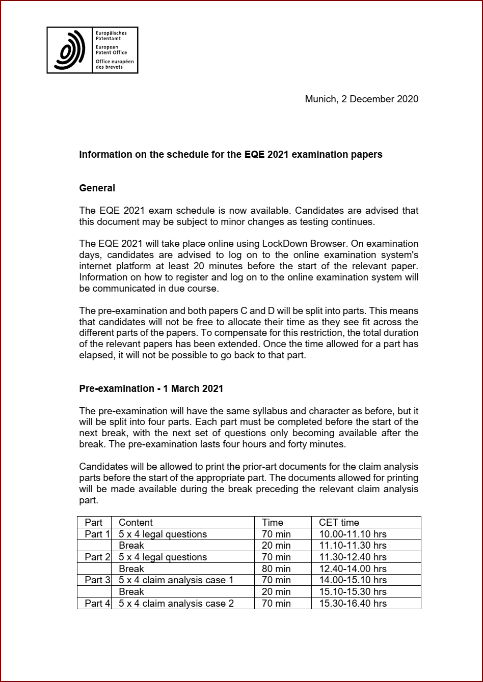 DeltaPatents : EQE pre-exam DeltaPatents : EQE pre-exam