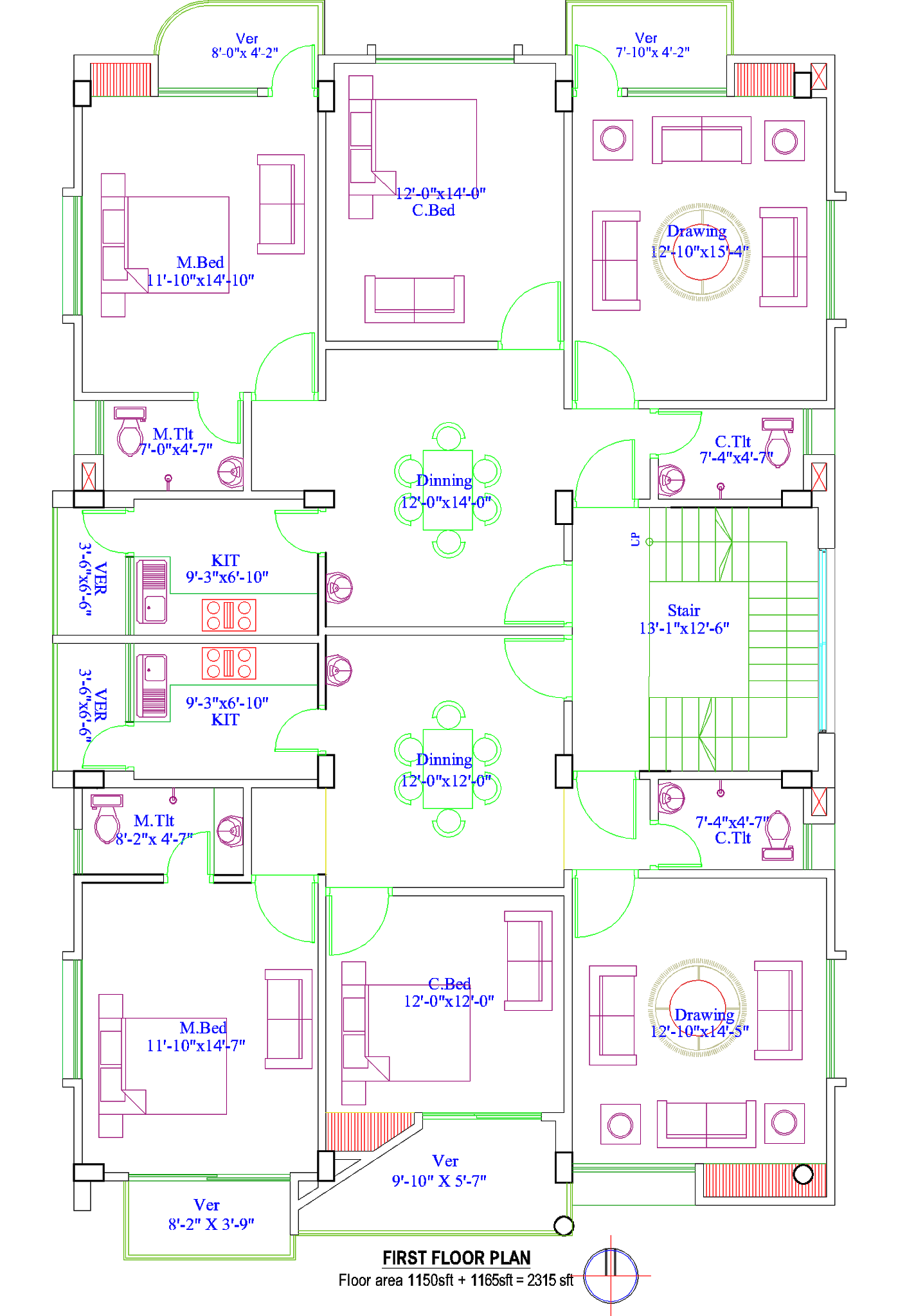 3500 Sq Ft Building Floor Map 4 Units First Floor Plan House Plans And ...