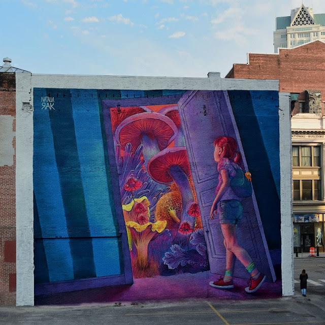 While we last heard from her in New Zealand a few weeks ago, Natalia Rak is currently in Providence, Rhode Island where she just finished working on yet another massive piece.