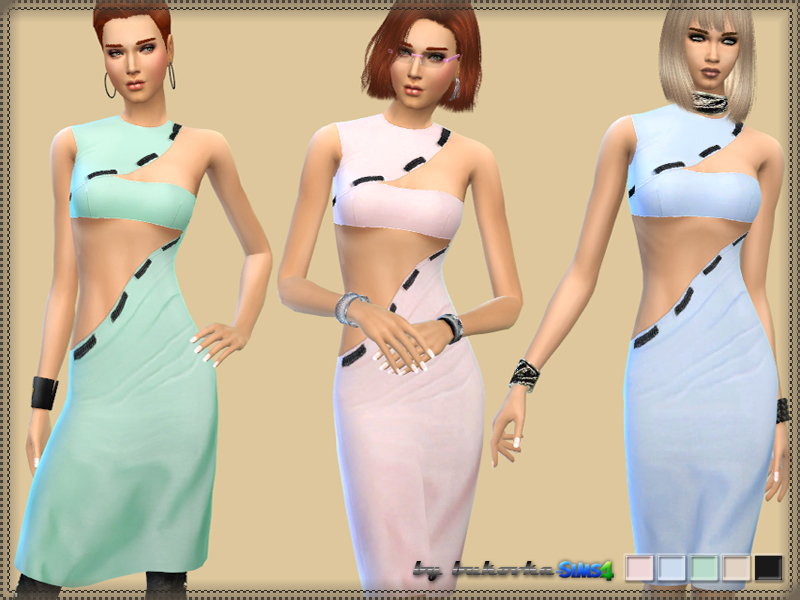 Sims 4 CC's The Best Dress & Tape by Bukovka