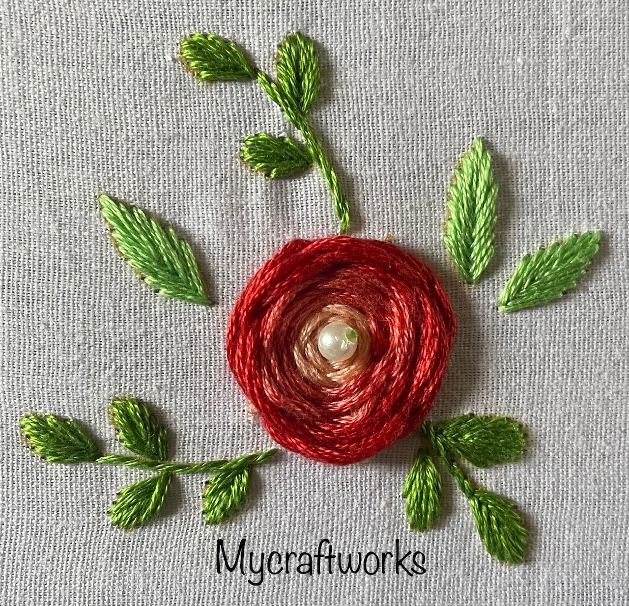 MY CRAFT WORKS Embroidery Design Woven Wheel stitch