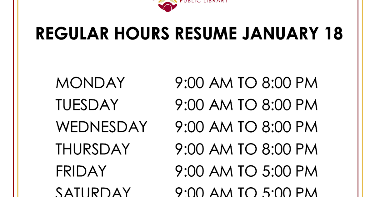 News at Spencer Public Library Regular Hours Resume