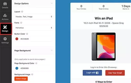 design giveaway design giveaway