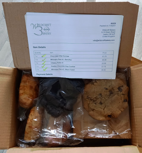 A gluten free order from the Wildcraft Bakery