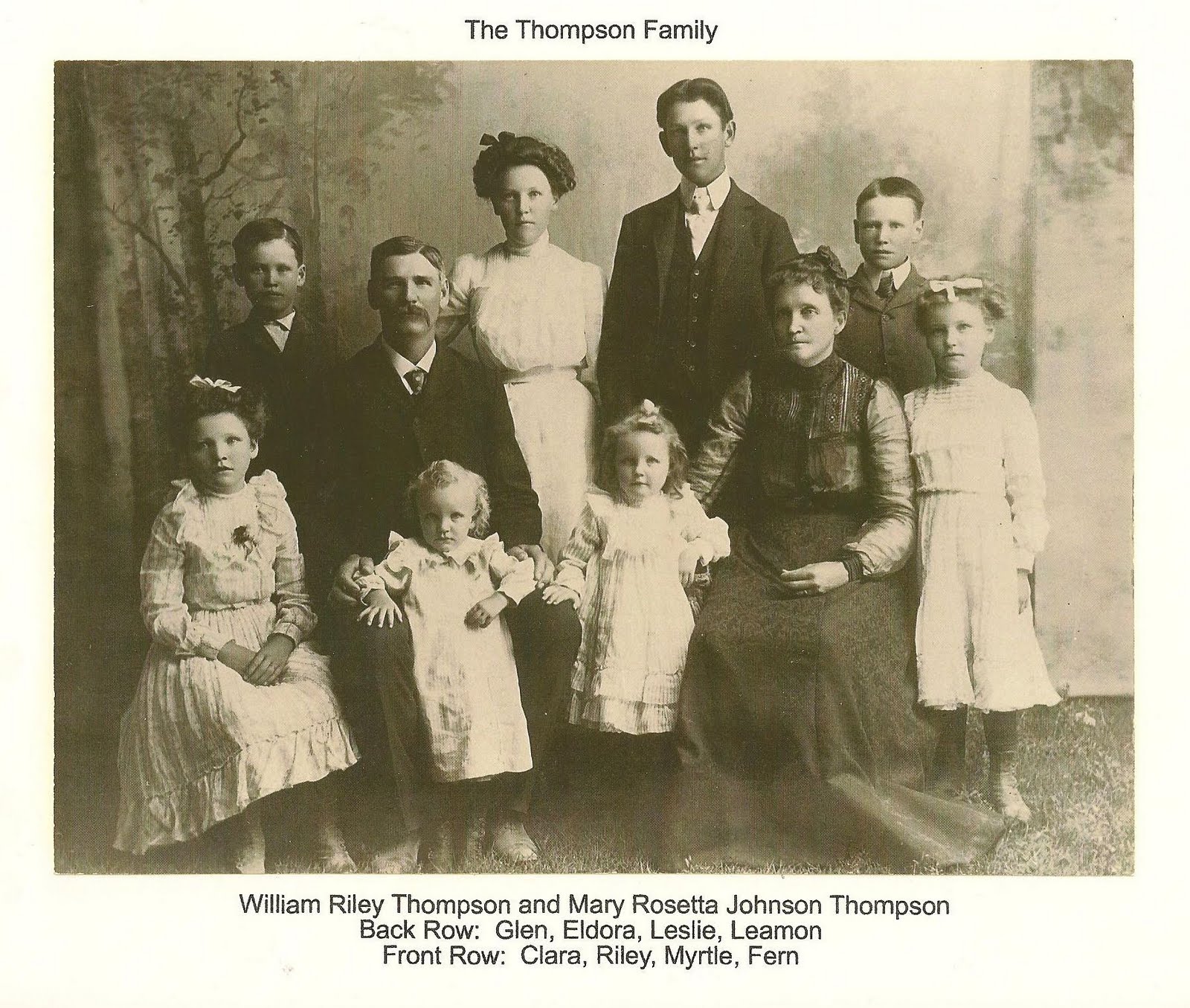 Remembering Family William Riley Thompson and His Family