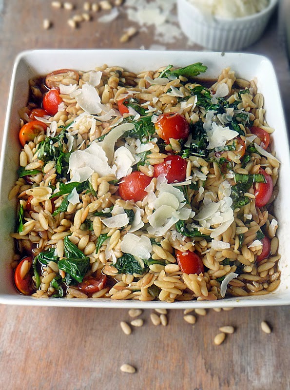 Orzo with Spinach and Tomatoes Life Tastes Good