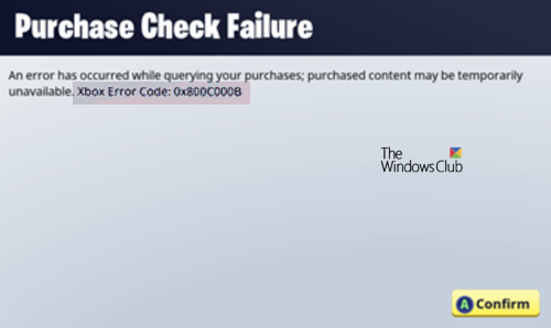 Código de error de Xbox One 0x800c000B