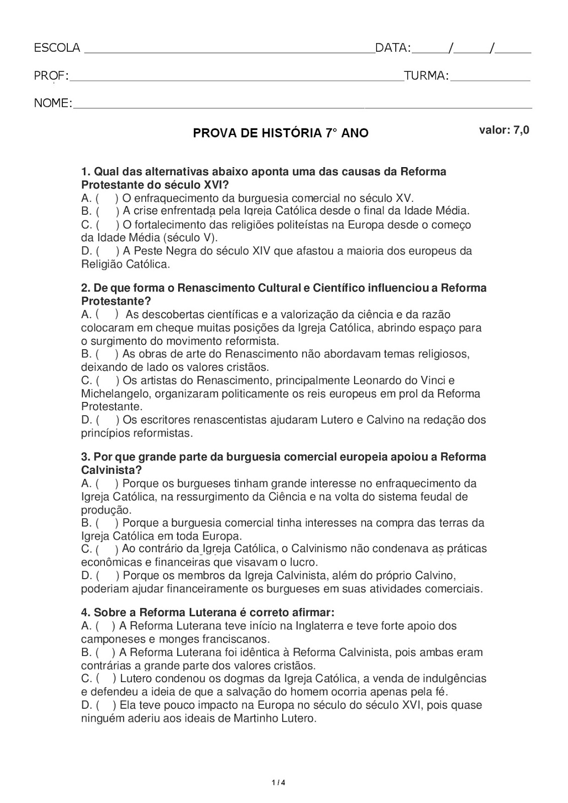 ATIVIDADES DE HISTÓRIA 7° ANO COM GABARITO PROVAS AVALIAÇÕES EXERCÍCIOS III Cantinho das ATIVIDADES DE HISTÓRIA 7° ANO COM GABARITO PROVAS AVALIAÇÕES EXERCÍCIOS III Cantinho das