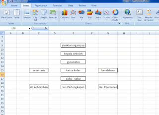 Membuat struktur organisasi di excel