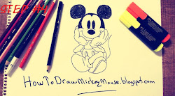 step mickey mouse drawing tutorial easy drawings sketches