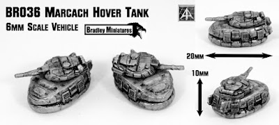 Marcach Hover Tank 6mm released at Bradley Miniatures