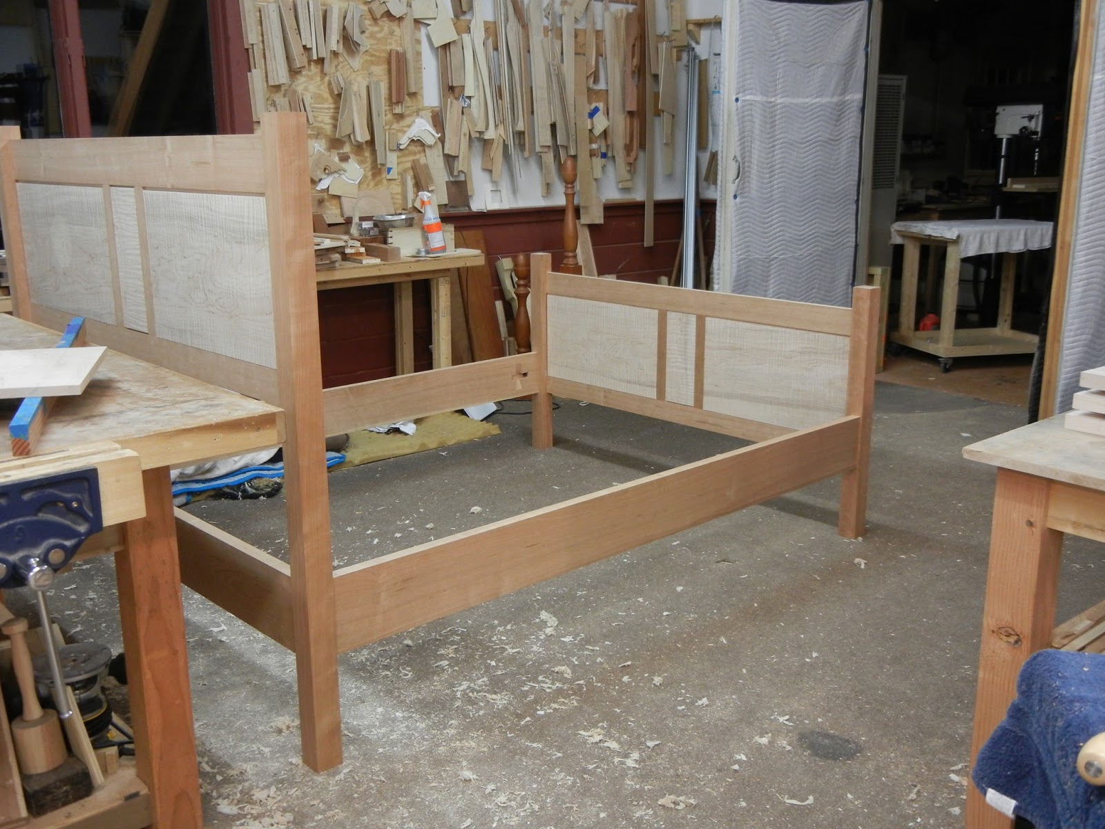 frame and panel bed in process