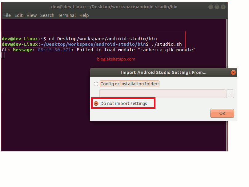 setting up android studio linux setting up android studio linux