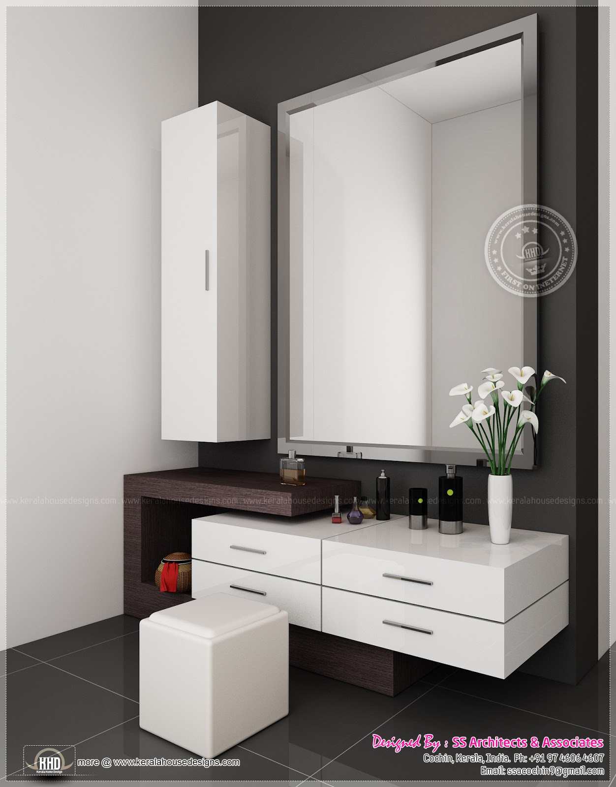 Different dressing table designs by SS Architects, Cochin | House
