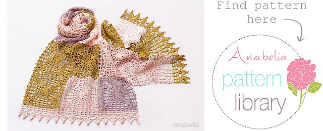 Mary crochet scarf pattern by Anabelia Craft Design