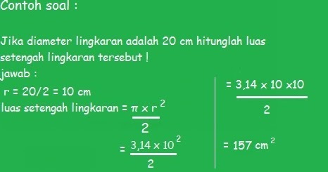 Rumus Luas Setengah Lingkaran Beserta Contohnya Kampung Ilmu Artikel Motivasi Motivasi Belajar Materi Pelajaran