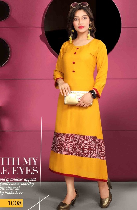 Divya Rayon Casual wear kurtis Latest Design buy wholesale