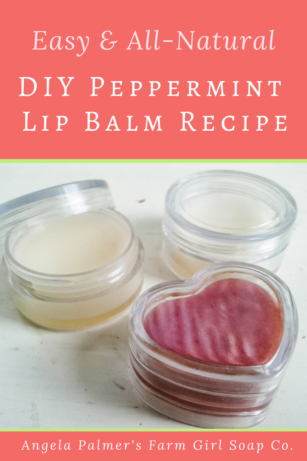 DIY Lip Balm Recipe: Easy All-Natural Peppermint Lip Balm A super simple DIY peppermint lip balm recipe. All you need are 3 ingredients. Even better, it's all natural and super easy to make!