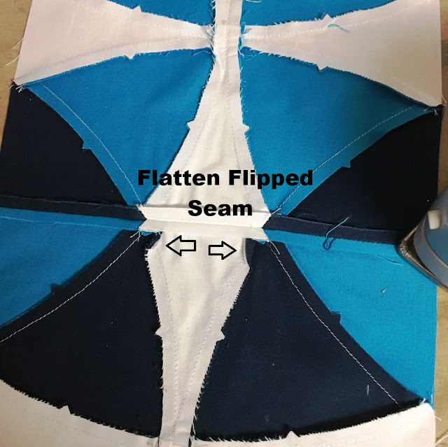 flatten flipped seam pressing complete quilt block