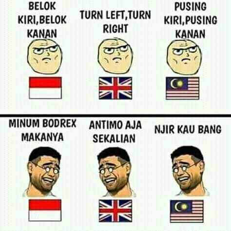 7 Meme bahasa Indonesia vs Inggris vs Malaysia, lawas tapi tetap lucu