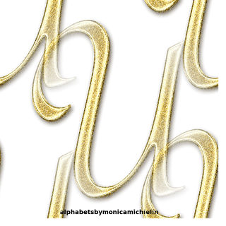 M. Michielin Alphabets: 13 - SEAMLESS LETTERS GOLDEN GLITTER ORNAMENT ...