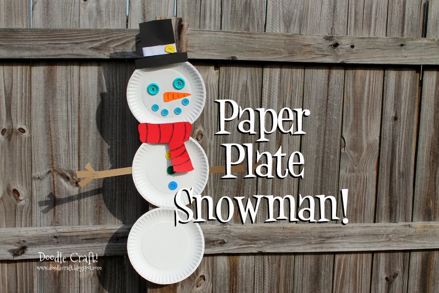 Paper Plate Snowman!