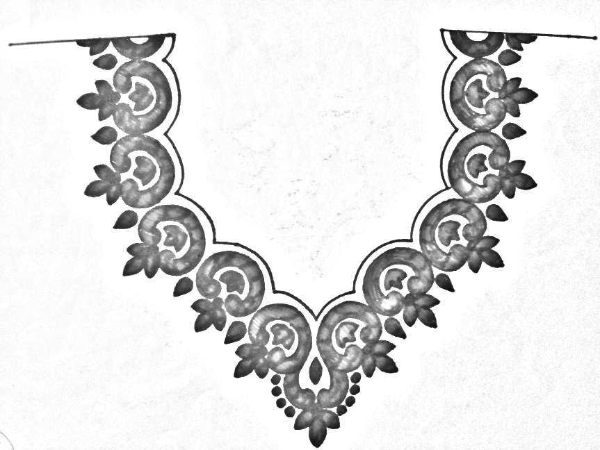 Kurti Neck Drawing For Embroidery Designs Sketch Blouse Neck And