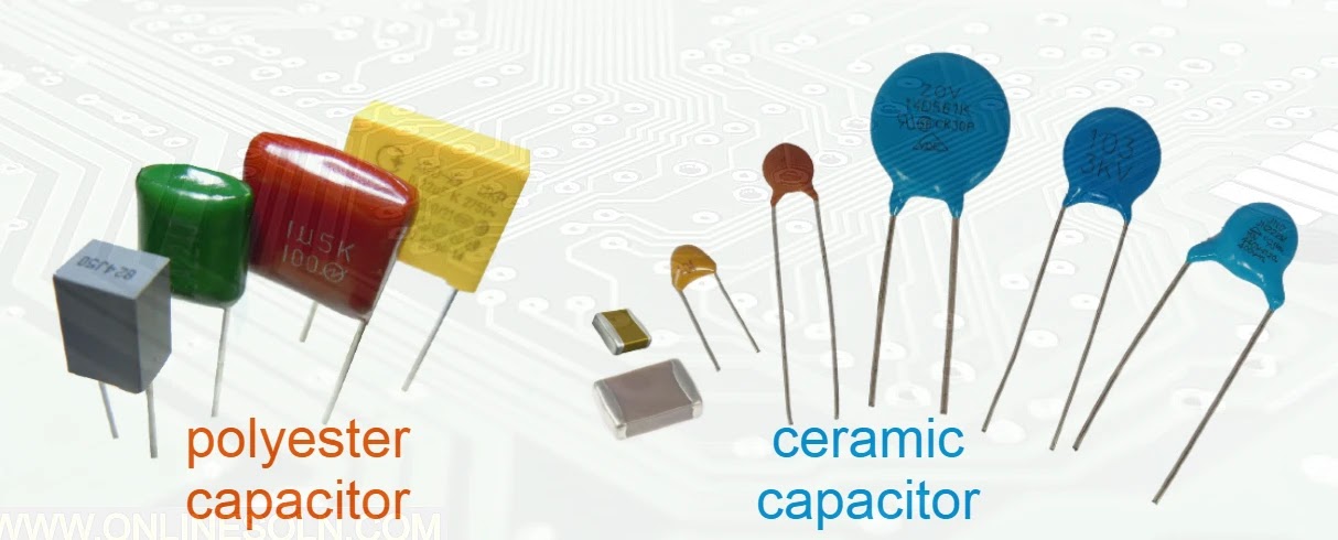 Different between A Polyester capacitor and A ceramic capacitor in terms of applications