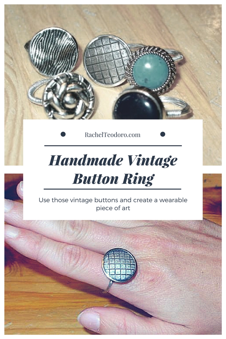 Vintage Button Ring 50