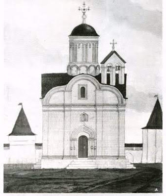 Церковь Зачатия Анны (XVI-XVII вв), Зарядье надгробия, монастыре, барабана, Зачатия, храма, надгробие, портал, придел, кирпича, Екатерины, фундаменте, апсиды, резной, церкви, Церковь, придела, видны, постройки, северный, орнаментальный