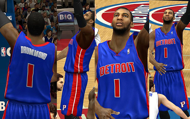 NBA 2K14 Complete Detroit Pistons Jersey Patch 