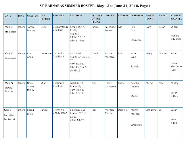 roster schedule