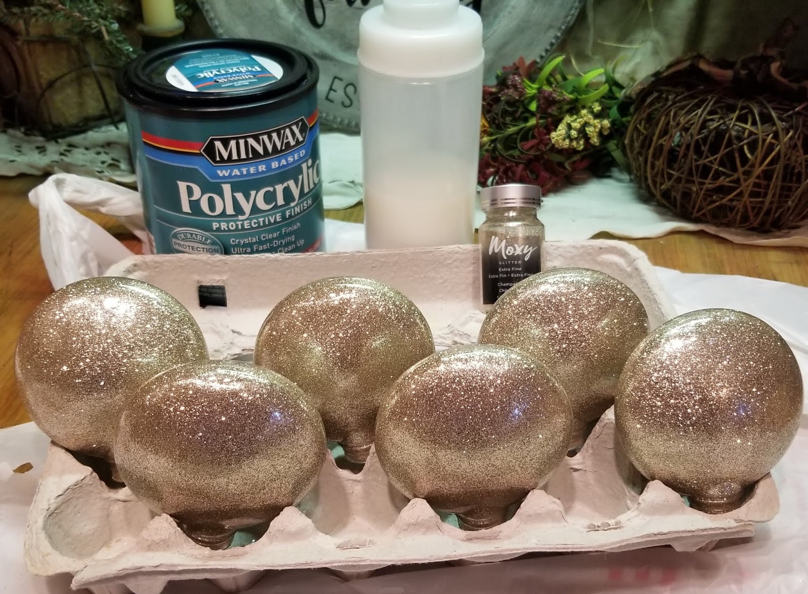 Fields Of Heather How To Glitter Christmas Ornaments