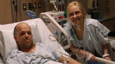 couple in a hospital bed