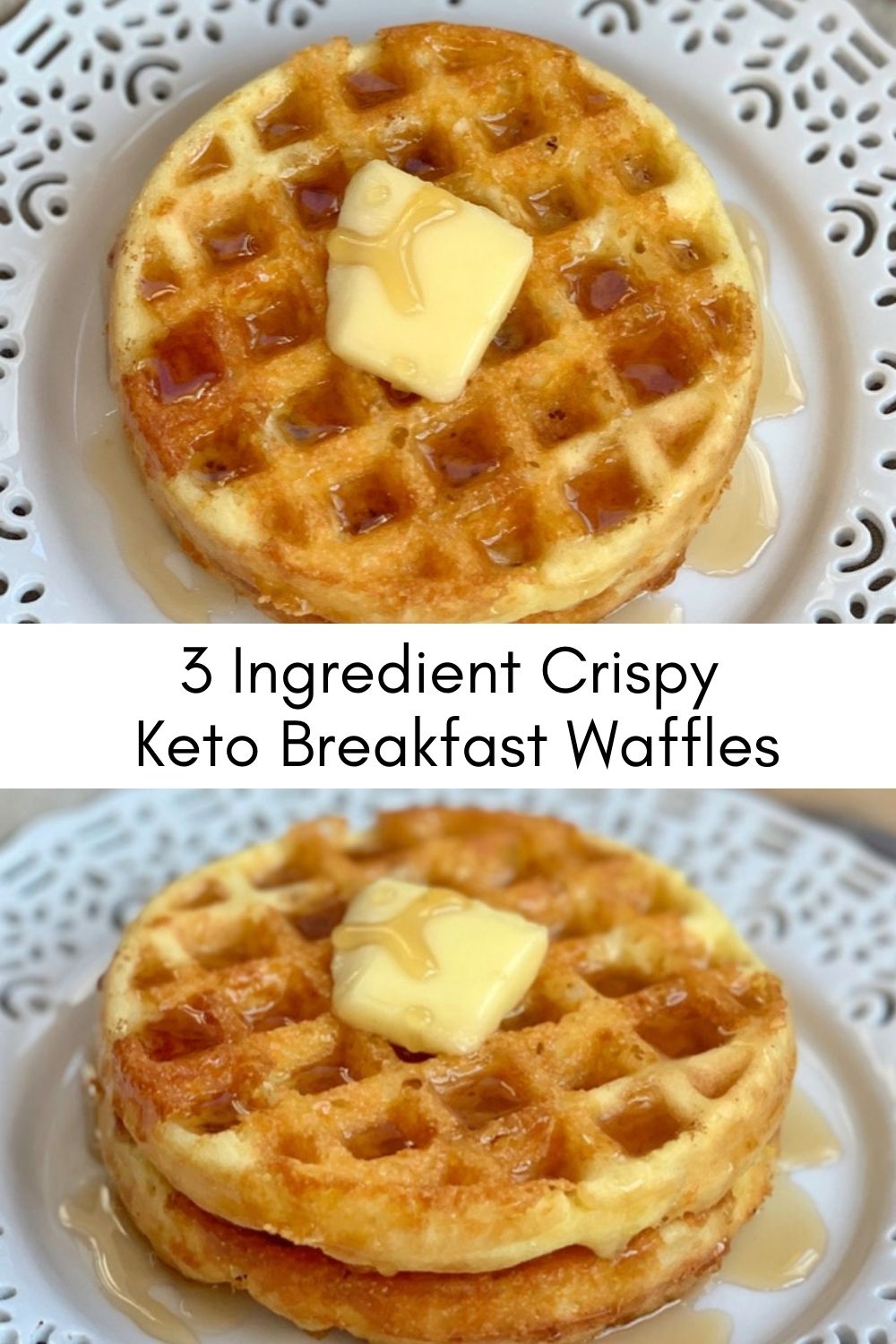 3 Ingredient Crispy Keto Breakfast Waffles yanny bakes