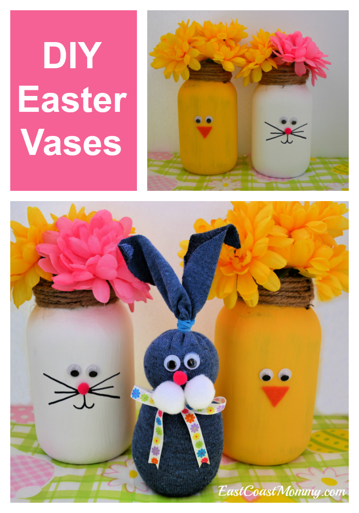East Coast Mommy DIY Easter Vases... from jars
