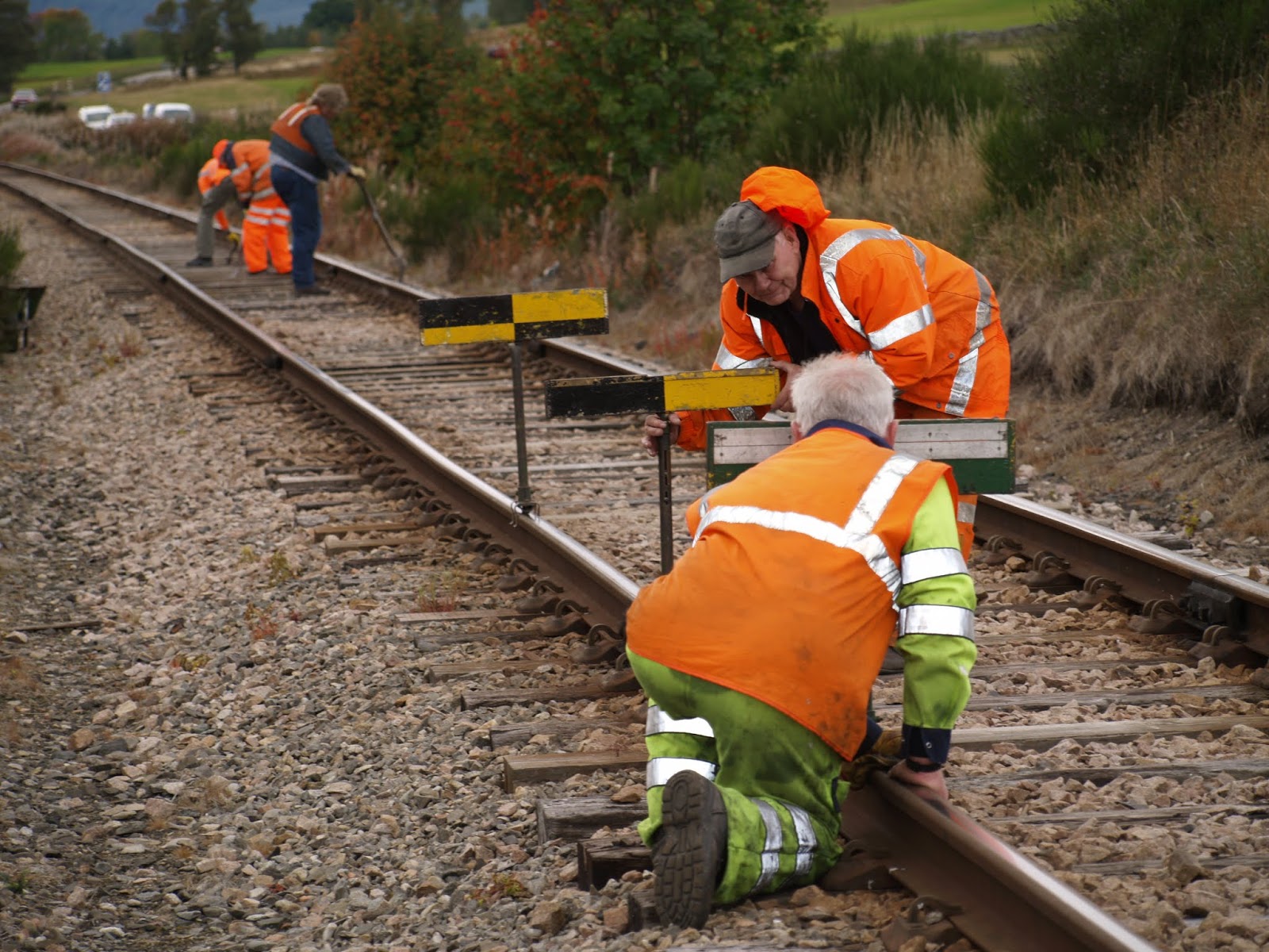 On Track at the Strathspey Railway MSP near "Fisherman's Crossing