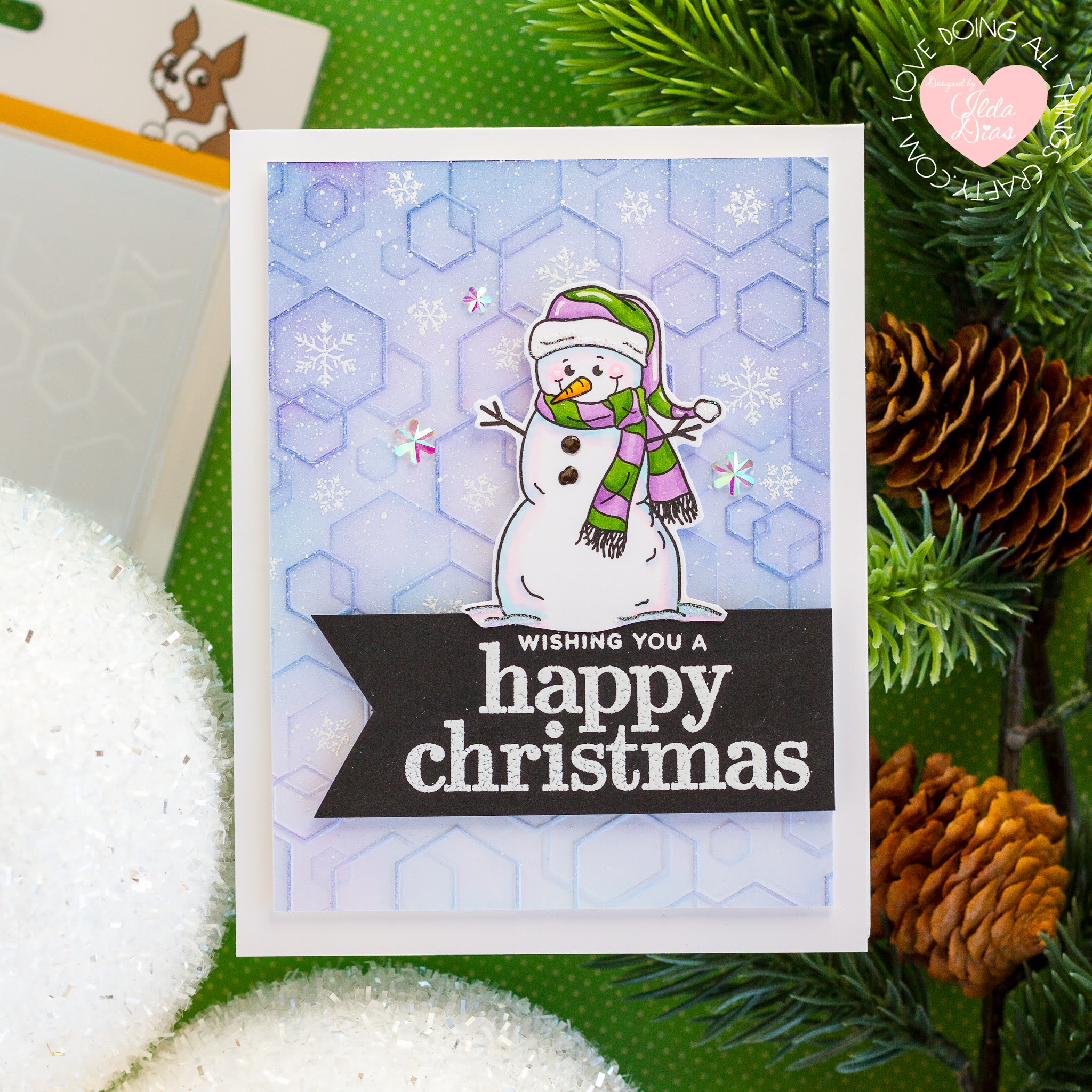 I Love Doing All Things Crafty Happy Christmas Card Simon Says Stamp